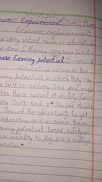 Content writer Topic book 📚 Importance of education Economic empowerment part 1