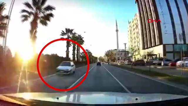 Samsun'da ters yönde ilerleyen otomobilin sürücüsüne ceza