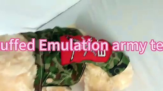 Custom soft stuffed plush camouflage uniform military teddy bear doll toy.