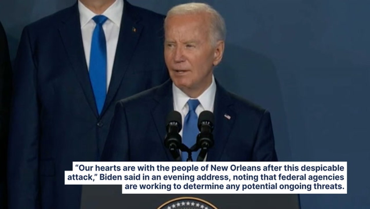 Joe Biden Addresses New Orleans Attack Says Law Enforcement Probing Links With Cybertruck Explosion Outside Trump Hotel In Las Vegas