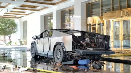 Gasoline canisters and firework mortars found inside Tesla Cybertruck that exploded outside Trump Hotel