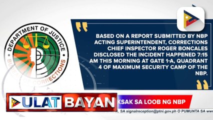 PDL, patay sa pananaksak sa loob ng NBP