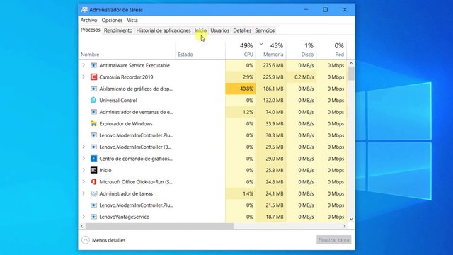Desactivar programas de inicio Windows 10 | como quitar programas de inicio automatico windows 10