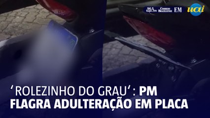 'Rolezinhos do grau': PM flagra adulteração em placa para evitar apreensão