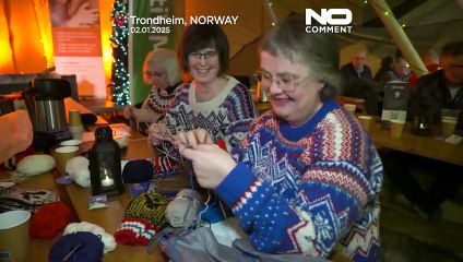 Volunteers in Norway knit 950 pairs of mittens for ski championships