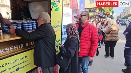 Aydın Büyükşehir Belediyesi'nden Nazillili Vatandaşlara Kandil Helvası İkramı