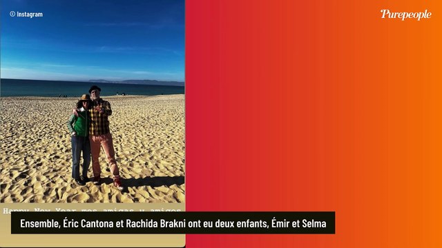 Éric Cantona et Rachida Brakni, amoureux enlacés : soleil et sable blanc pour célébrer la nouvelle année