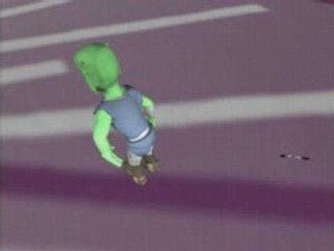 Truespace 7.5 real time render 3d character animation test