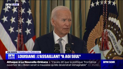 Attaque à La Nouvelle-Orléans: "Pour l'instant, aucune information ne nous laisse à penser que quelqu'un d'autre était impliqué", indique Joe Biden