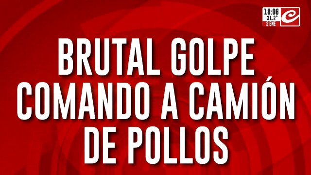 Brutal golpe comando a camión de pollos: hay un cómplice en grave estado