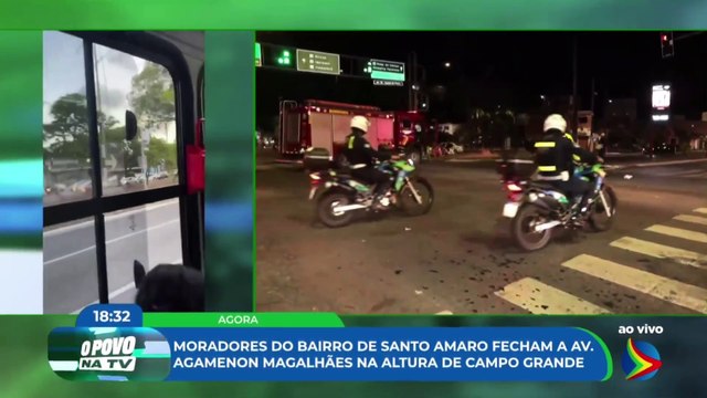 Moradores de Santo Amaro fecham trecho da Agamenon Magalhães em protesto