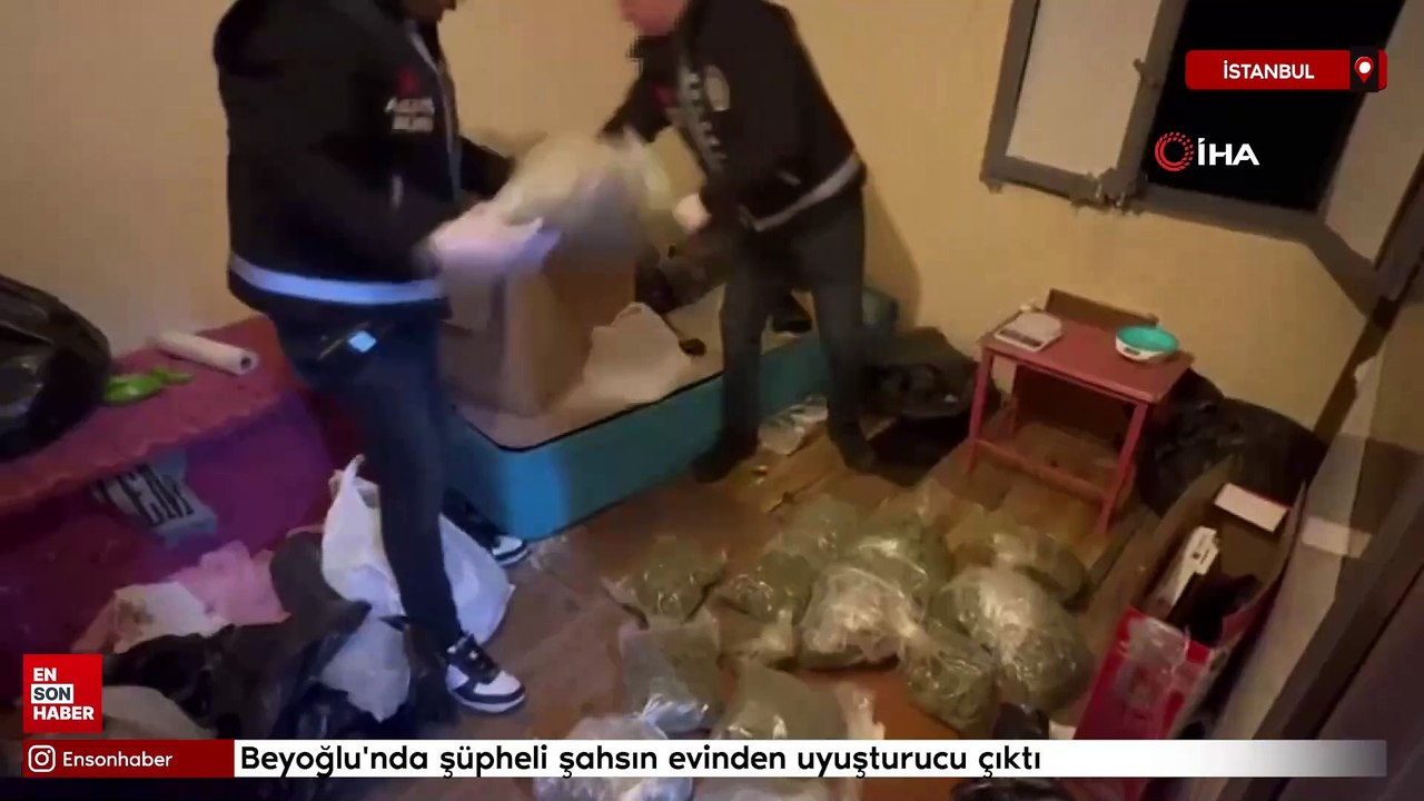 Beyoğlu'nda şüpheli şahsın evinden uyuşturucu çıktı