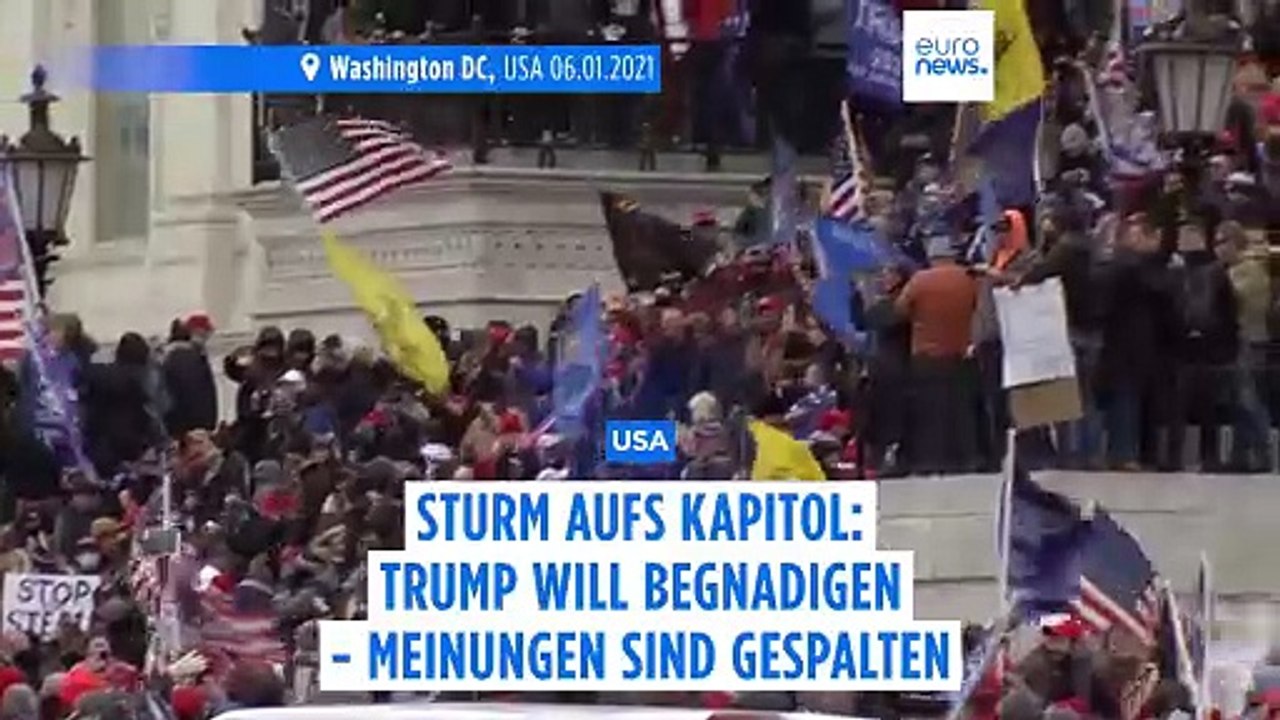 Sturm aufs Kapitol: Trump will begnadigen - Meinungen sind gespalten