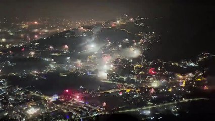 Le nouvel an vu du ciel à Naples... incroyable