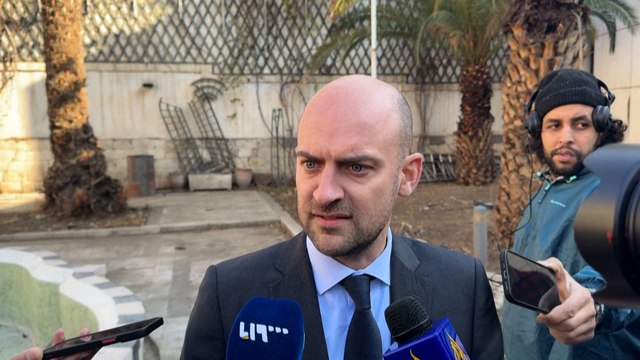 Arrivée du ministre des Affaires étrangères Jean-Noël Barrot à Damas, en Syrie