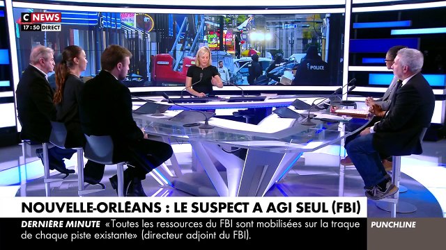 Extrait de l'émission Punchline sur Cnews le 2 janvier 2025 / Laurence Ferrari dit adieu à Florian Tardif