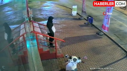 Zonguldak'ta Motosiklet Paspası Hırsızlığı Kamerada