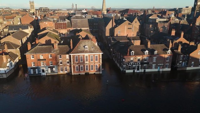 York flooding surrounds riverside businesses after Ouse bursts banks