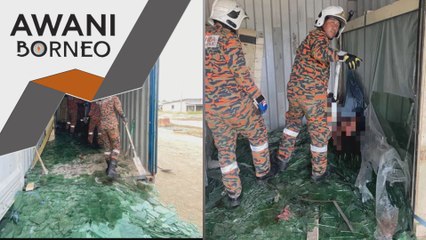 Dua pekerja maut, seorang cedera dihempap kepingan kaca