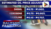 Oil price hike, nakaamba sa susunod na linggo