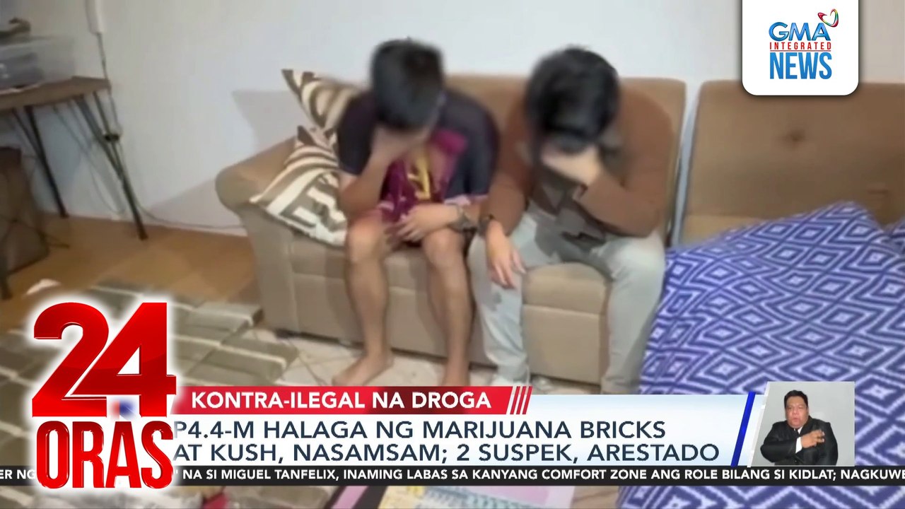P4.4-M halaga ng marijuana bricks at kush, nasamsam; 2 suspek, arestado | 24 Oras