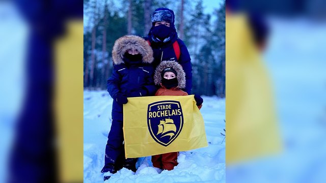 Rugby : Martin et ses enfants soutiennent le Stade Rochelais depuis la Laponie pour le match face à Toulouse