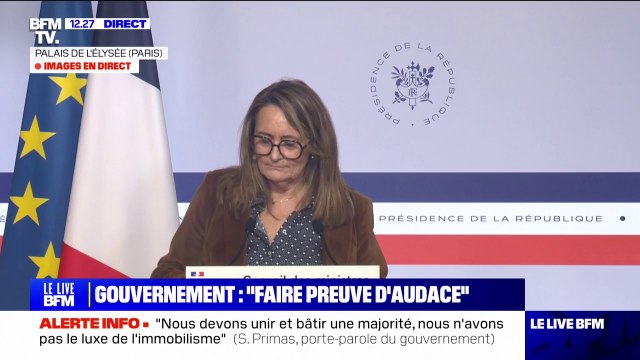 Budget: Nous devons réduire les déficits , rappelle Sophie Primas, porte-parole du gouvernement