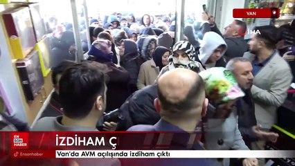 Van'da AVM açılışında izdiham çıktı