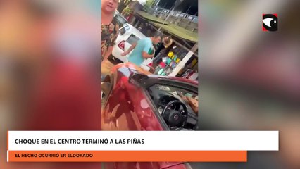 Choque en el centro terminó a las piñas