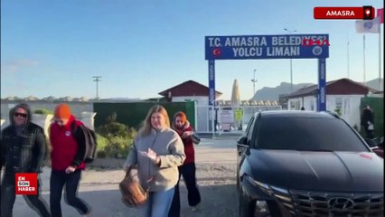Amasra'ya kruvaziyerle yeni yılın ilk Rus turistleri geldi