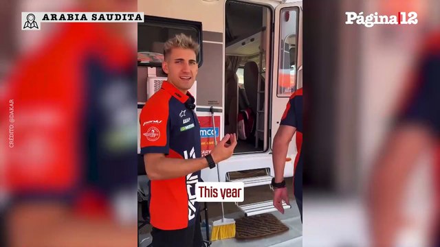 Luciano y Kevin Benavides muestran el motor home del Dakar 2025