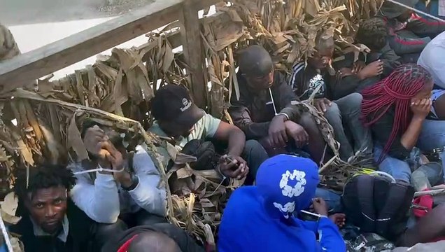 Detienen a 24 haitianos ocultos en camión y a 14 más en motocicletas