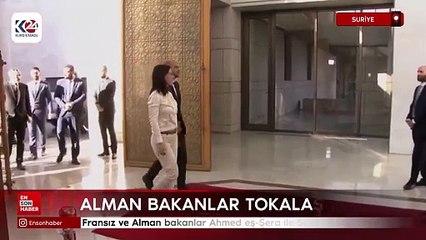 Fransız ve Alman bakanlar Ahmed eş-Şera ile tokalaşmadı
