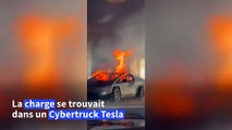 Explosion devant l'hôtel Trump de Las Vegas, un Cybertruck Tesla en feu