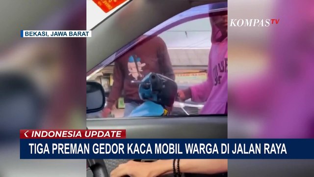 3 Preman Gedor Kaca Mobil Warga di Jalan Raya Hankam Kota Bekasi