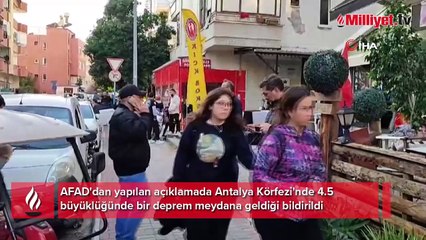 Antalya'da 4.5 büyüklüğünde deprem