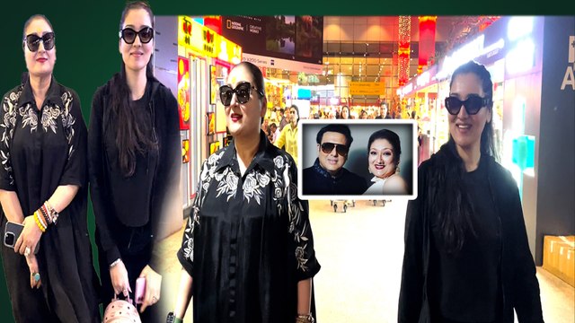 Govinda's wife Sunita Ahuja और बेटी Tina Ahuja New Year मनाकर लौटे,Mumbai airport पर हुए spot!