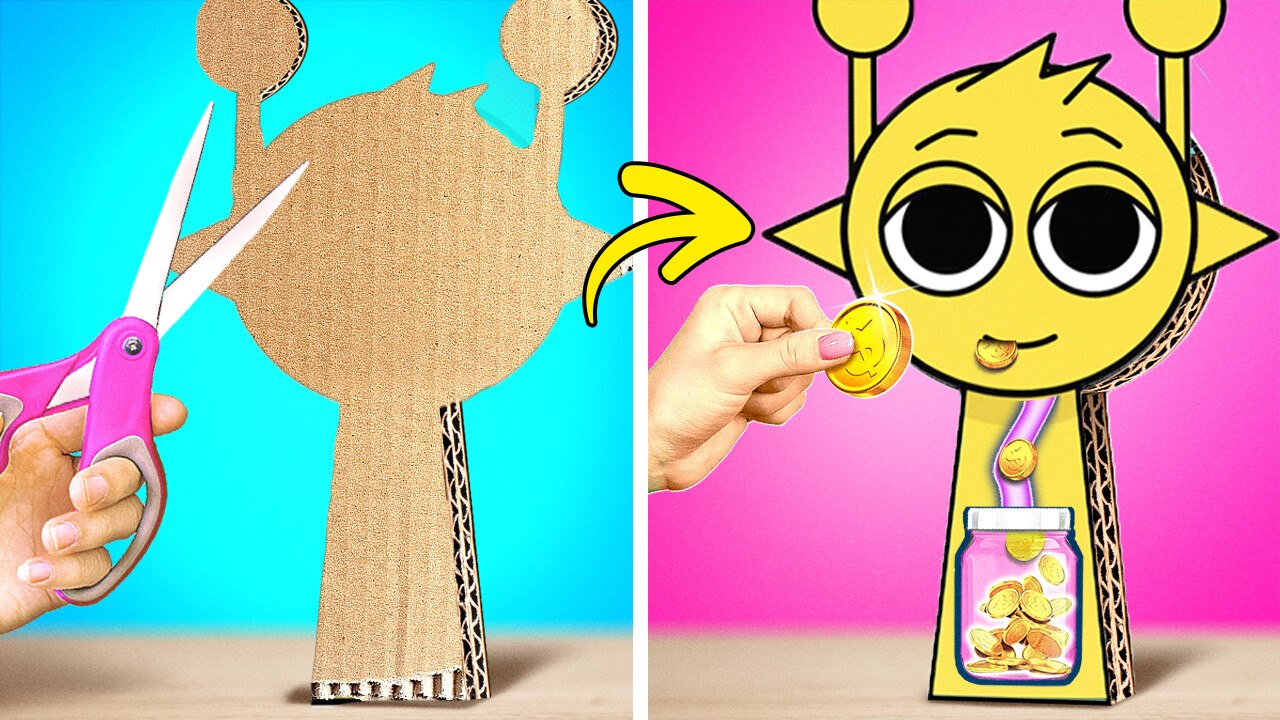 Cardboard SIMON SPRUNKI Money Box! 💰🔥 Paper and Cardboard Crafts For You*