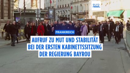 Aufruf zu "Mut und Stabilität" beim ersten Ministerrat der Regierung Bayrou