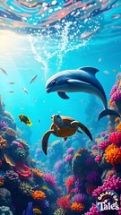 Deep Sea Wonders: Dolphins & Turtles 🐢