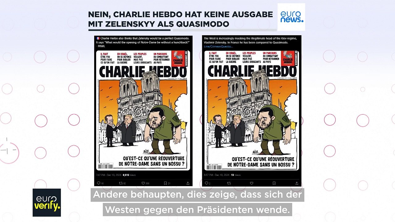 "Fake News": Selenskyj als Quasimodo auf dem Charlie Hebdo-Titelbild