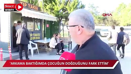 Takside doğum yaptı