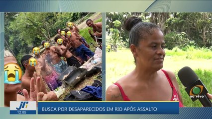Buscas por desaparecidos em rio após assalto