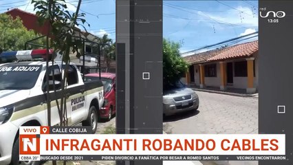 INFRAGANTI ROBANDO CABLES