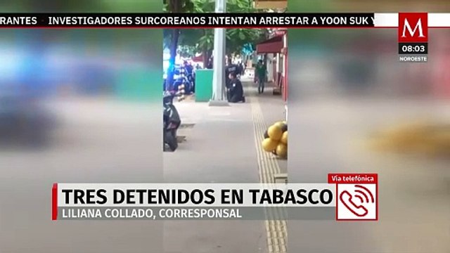 Tras balacera en Villahermosa, Tabasco; detienen a tres y aseguran armas