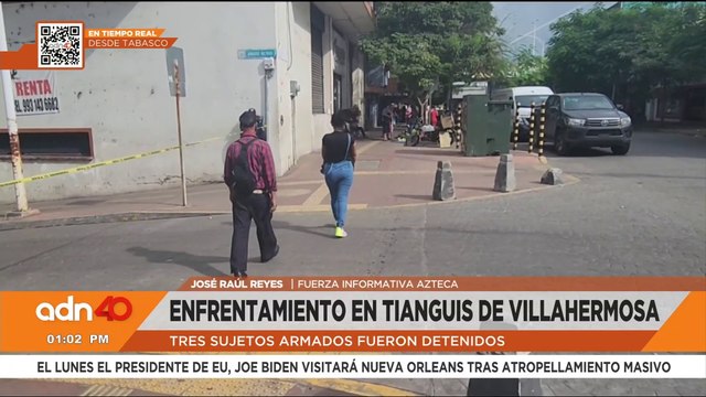 Tres detenidos deja balacera en tianguis de Villahermosa, Tabasco