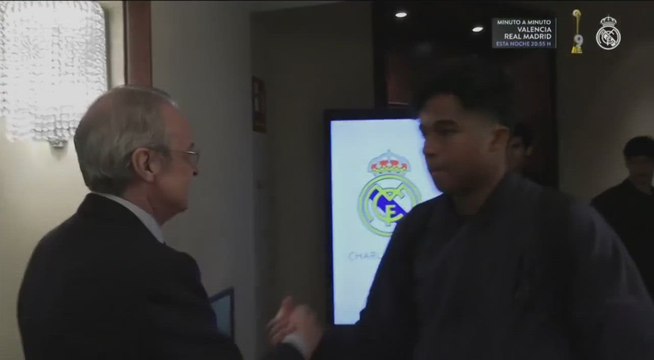 Florentino saludó a la plantilla antes de Mestalla y solo se paró con un jugador: adivinen...