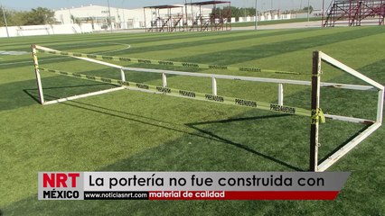 Delimitan área del accidente en el que una portería le cayó a una niña