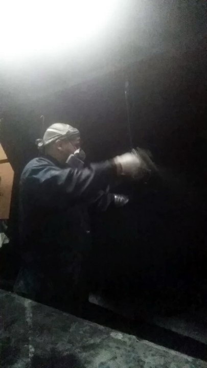 Pintando en cabina