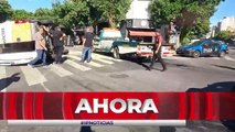 Una ambulancia chocó y volcó en Coghlan